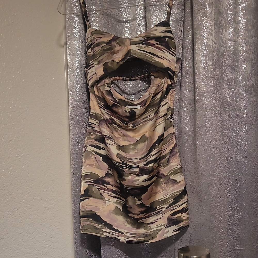 Topshop Multicolor Backless Dress